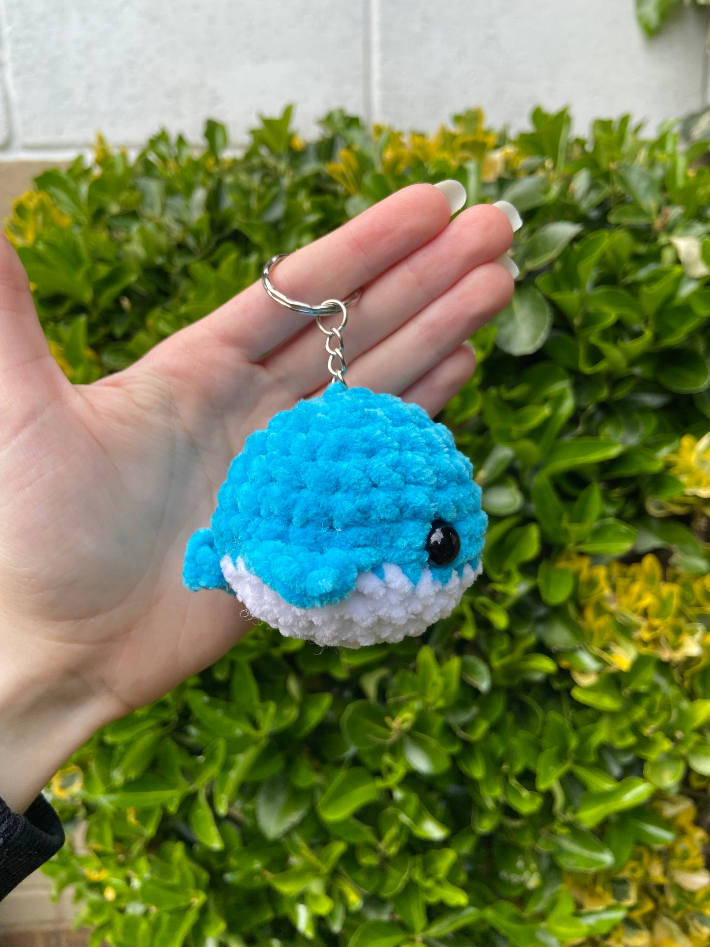 Whale Keychain - Handmade Crocheted Keychain