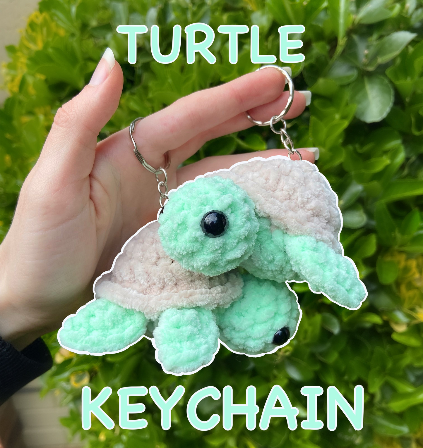 Turtle Keychain - Handmade Crocheted Keychain