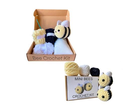 Bundle Pack - Mini and Large Bee Crochet Kit