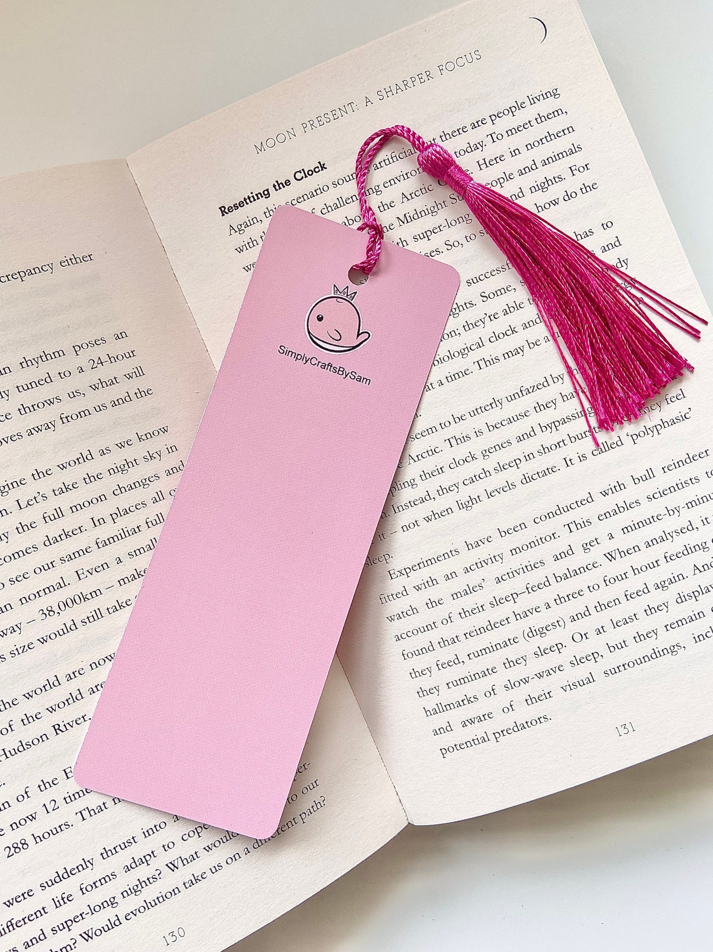 Pink and White Cat Faces Bookmark