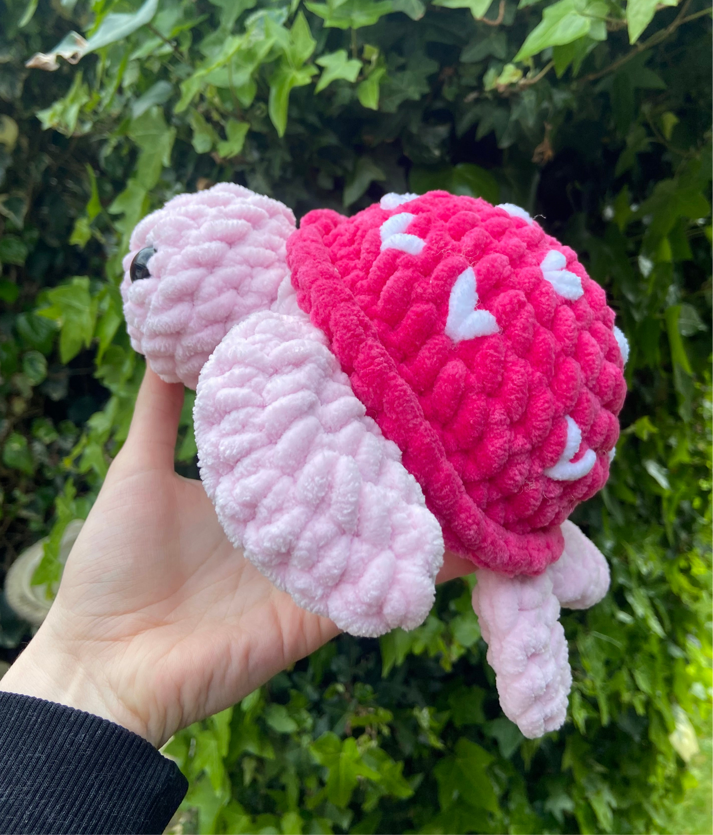 Loveheart Turtle Plushie - Hand Crocheted Plushie