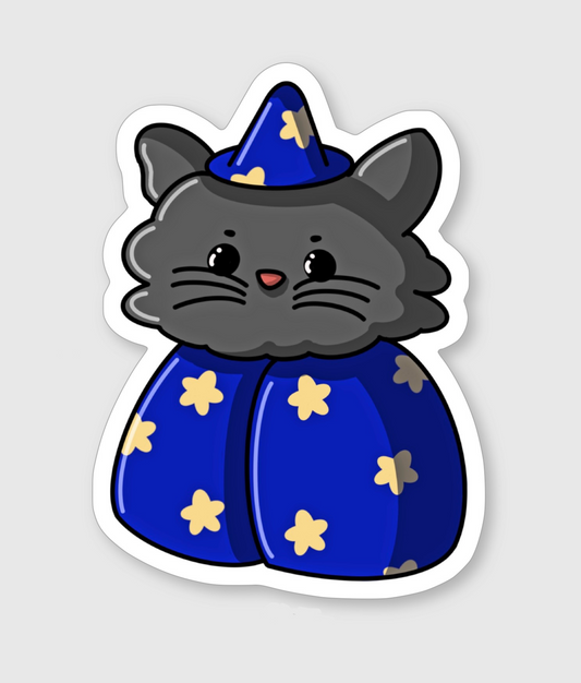 Cute Wizard Cat - Matte Sticker