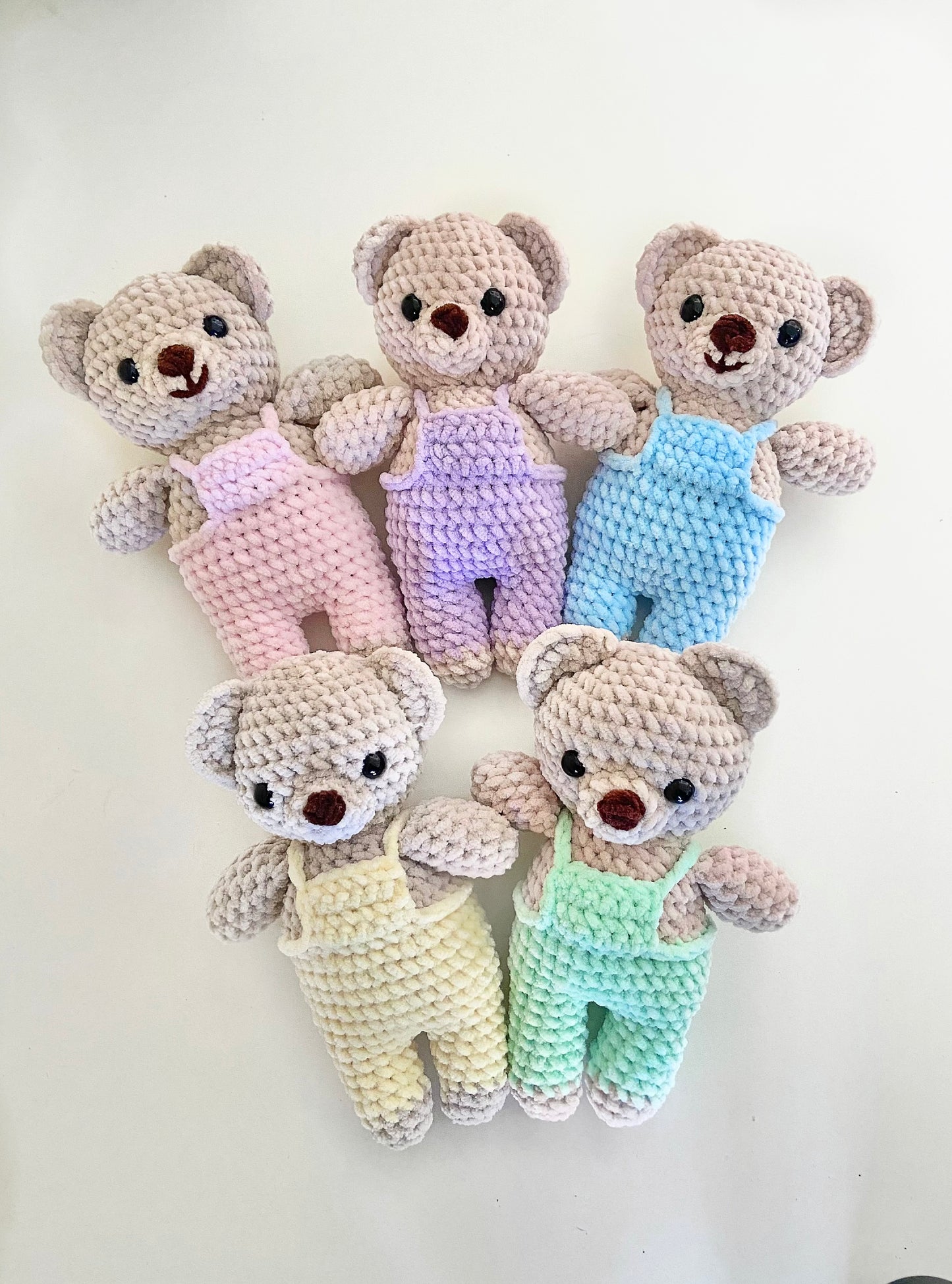 Teddy Bear in Overalls Crochet Kit
