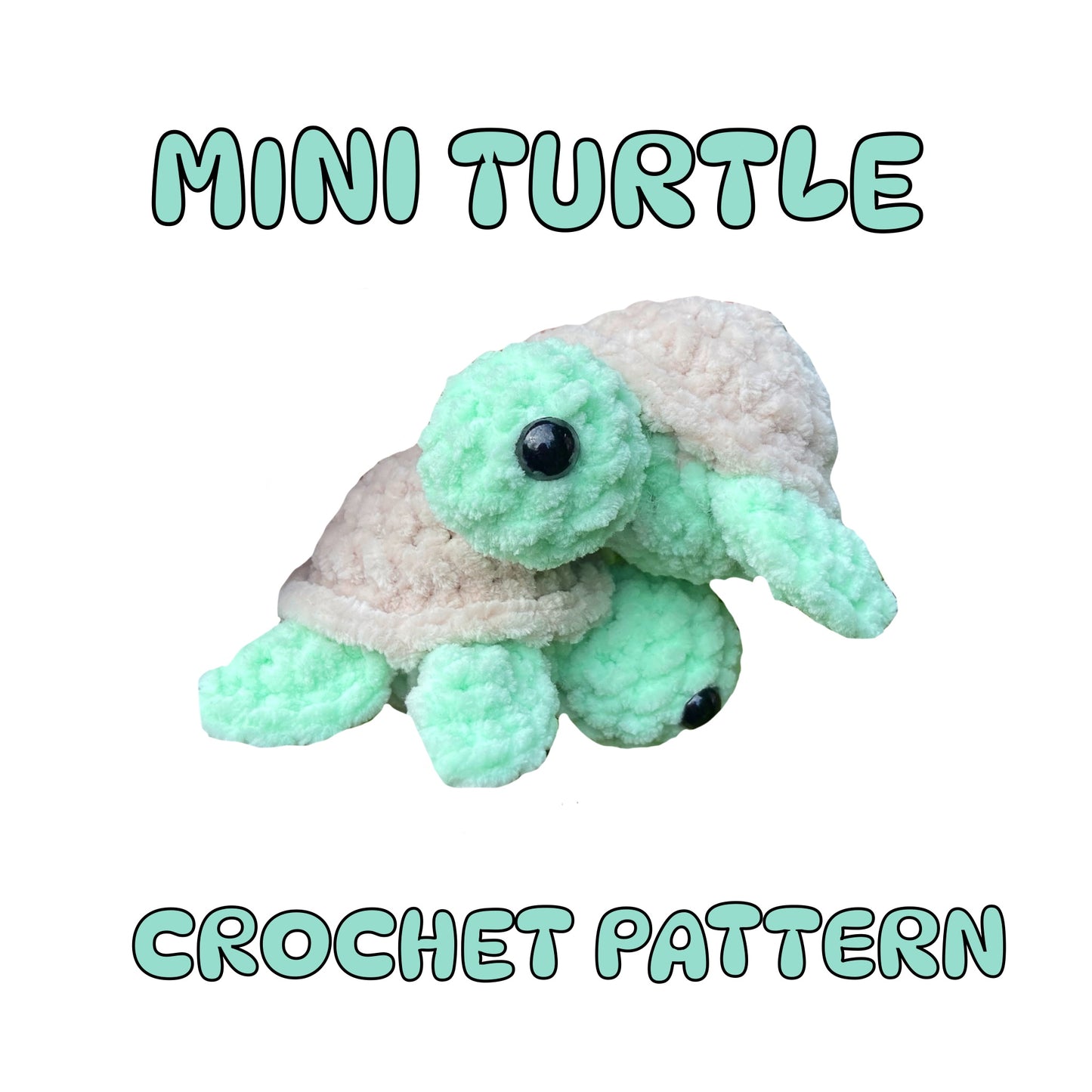 Mini Turtle Crochet Pattern - Downloadable PDF