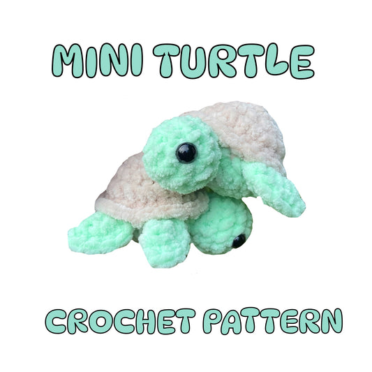 Mini Turtle Crochet Pattern - Downloadable PDF