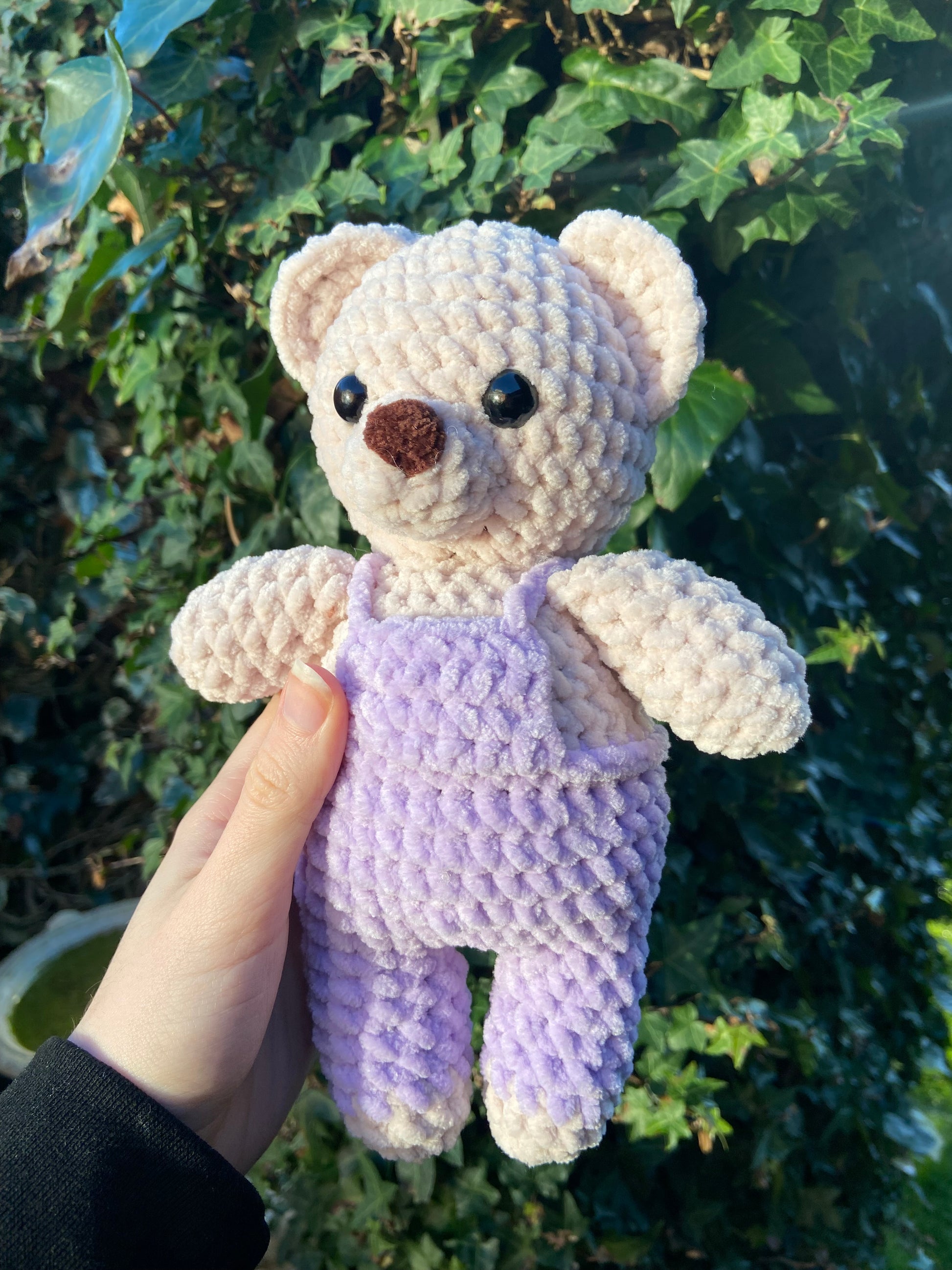 Teddy Bear in Overalls Crochet Kit - Purple Teddy Bear in Overalls Crochet Kit - Purple