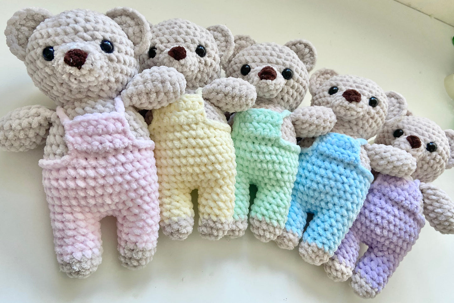 Teddy Bear in Overalls Crochet Kit