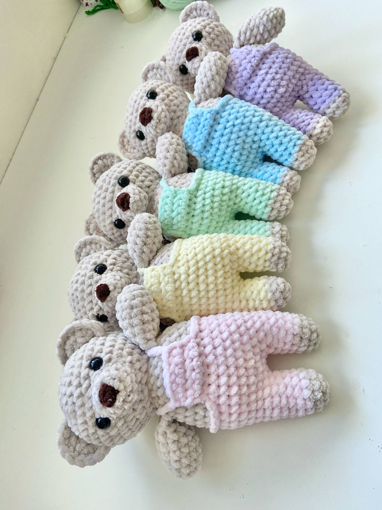 Teddy in Overalls Crochet Pattern - Downloadable PDF